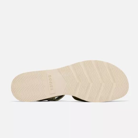 NEW Sorel Ella III Ankle Strap Sandals - Suede Utility Green For Women 252 - Picture 13 of 14